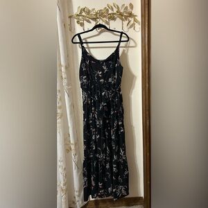 Floral Black Maxi Dress